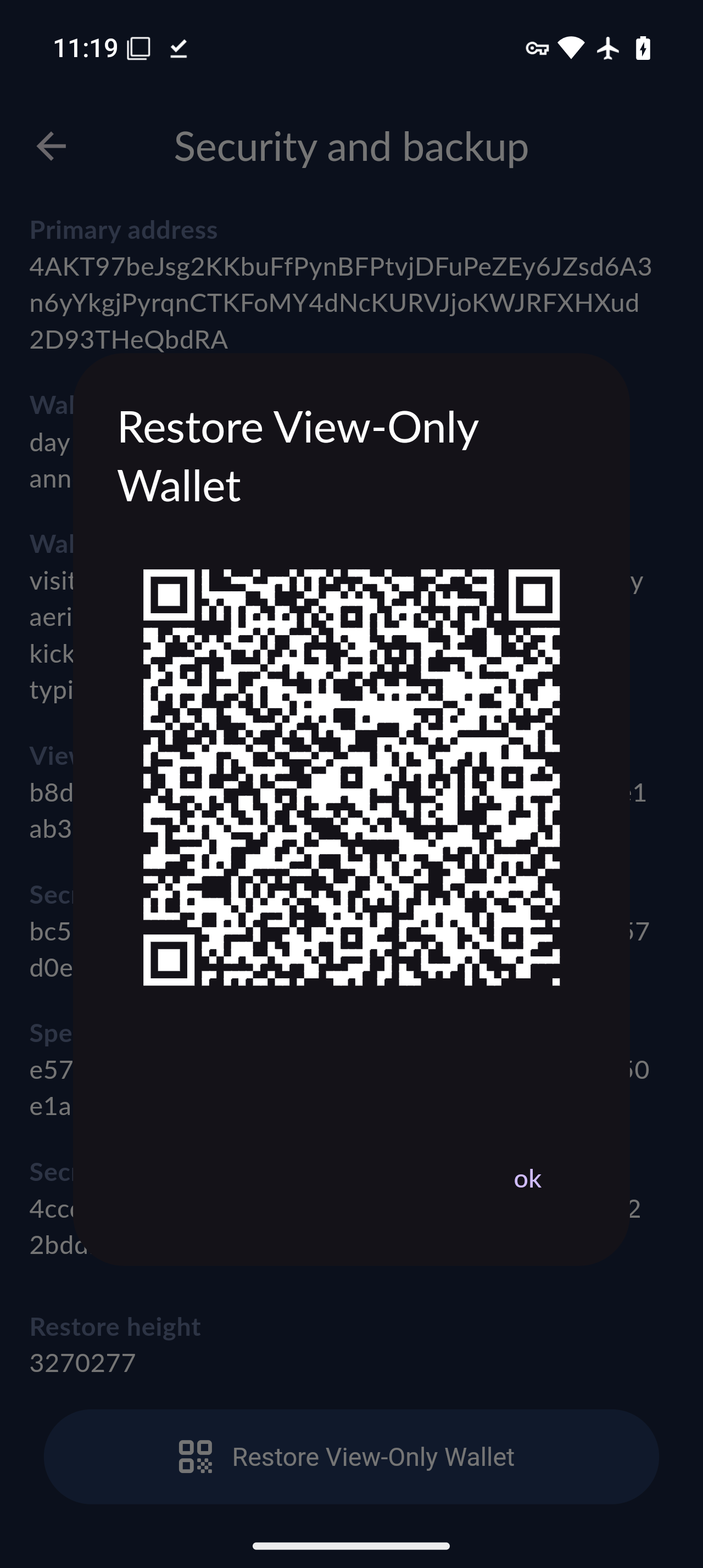 Restore View-Only Wallet