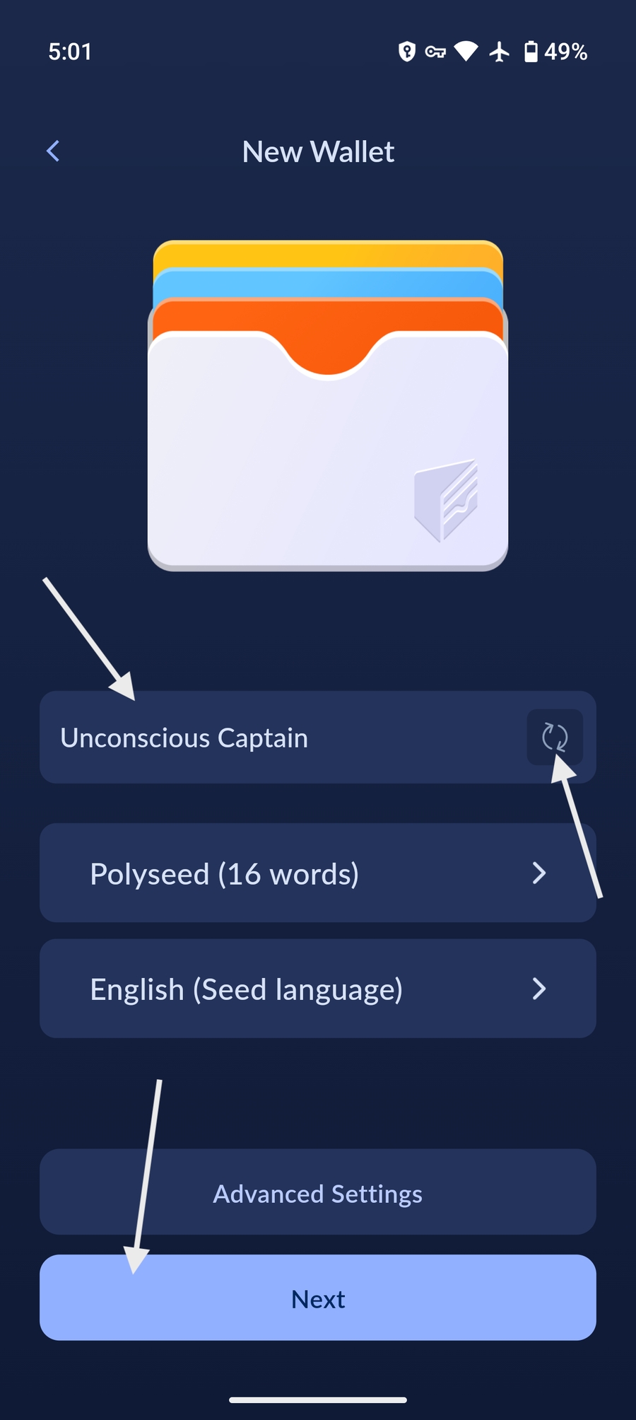 Wallet name