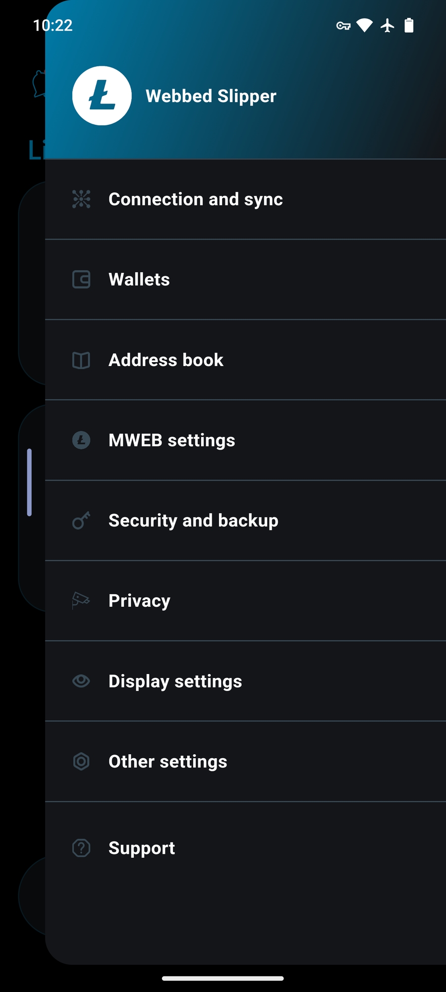App menu