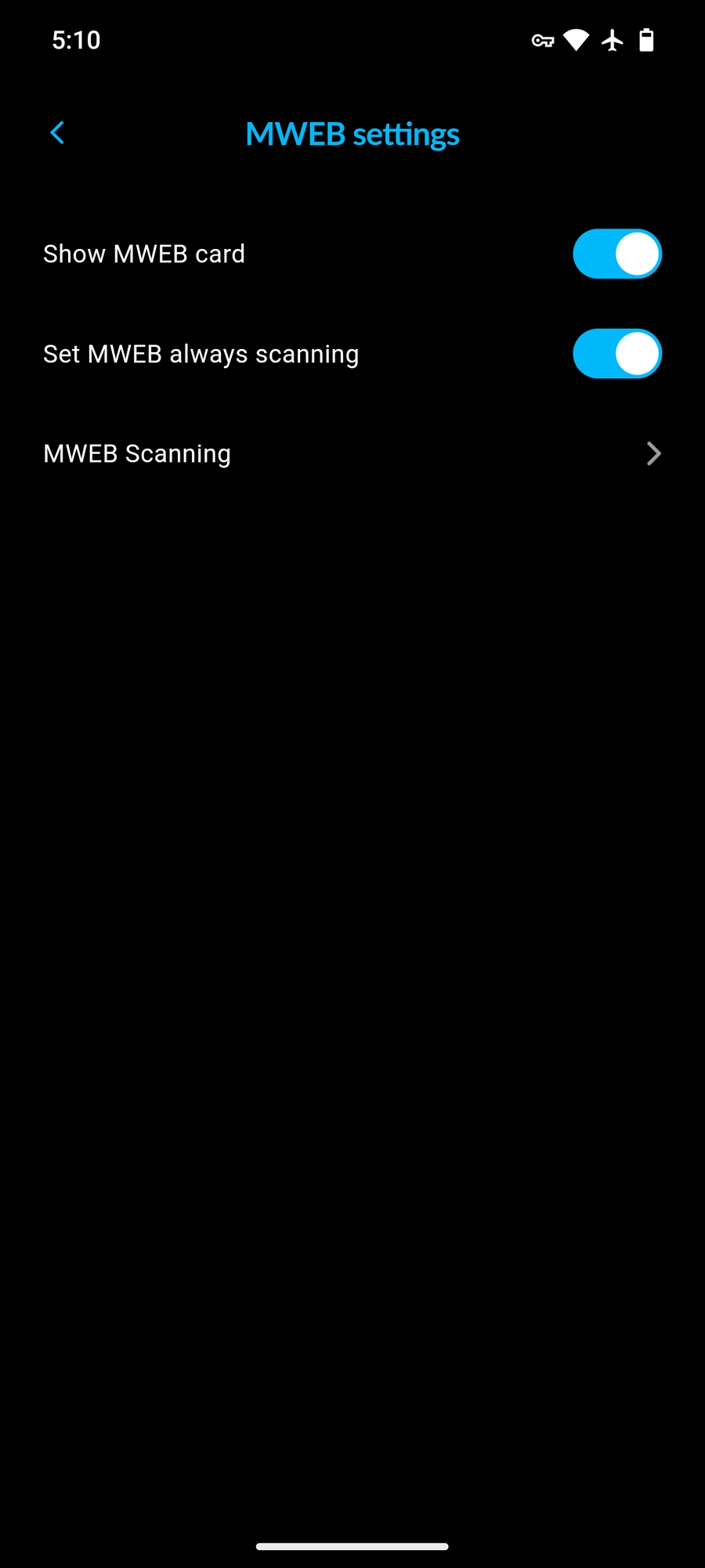 Toggle always scanning